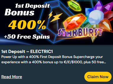 Electric Wins casino first deposit bonus
